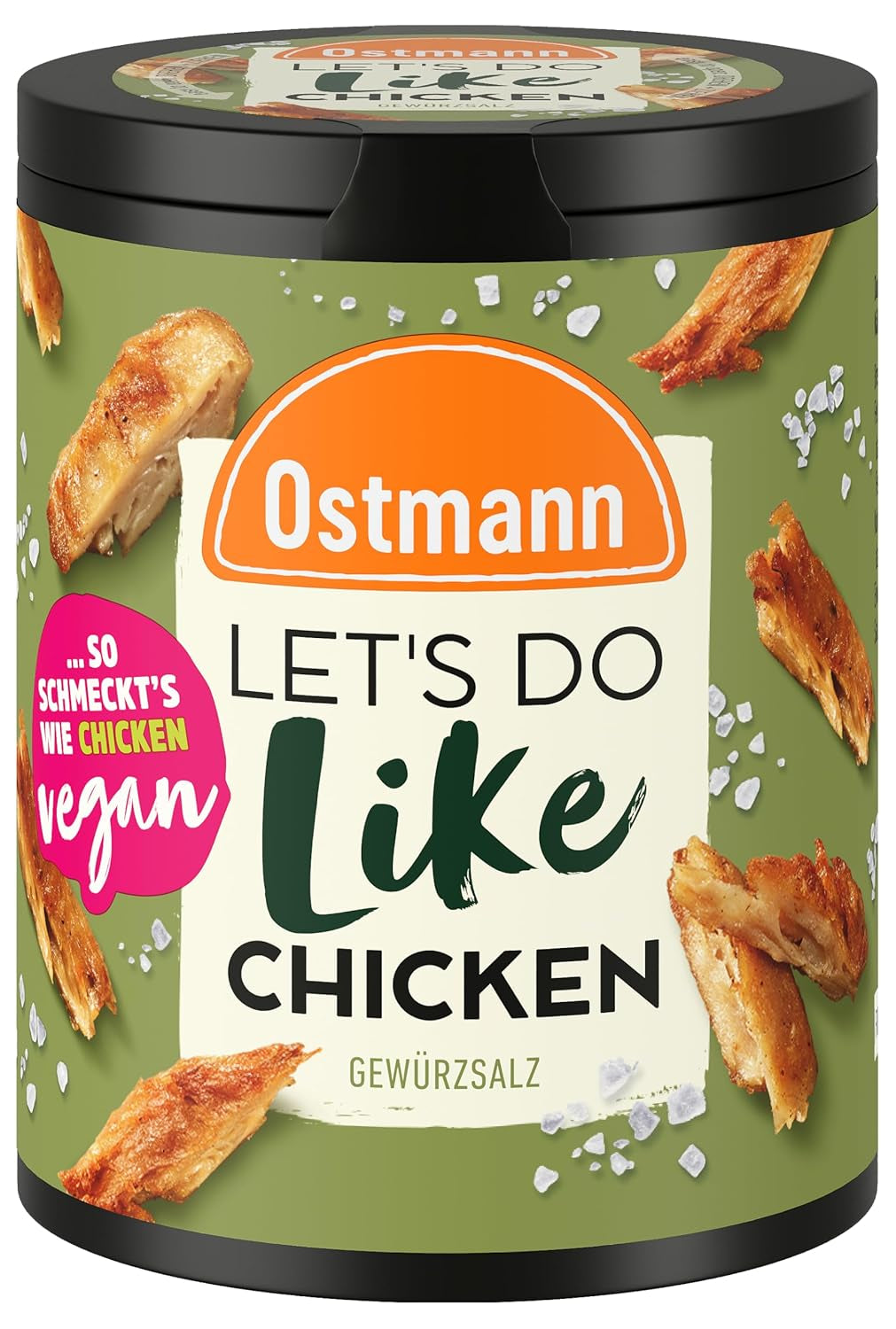 Ostmann Gewürze - Faisons comme le poulet | Hähnchen-Geschmack pour ungewürzte Fleischersatzprodukte | Gewürzsalz pour tofu et morceaux de soja | 90 g dans une barre de recyclage Metalldose