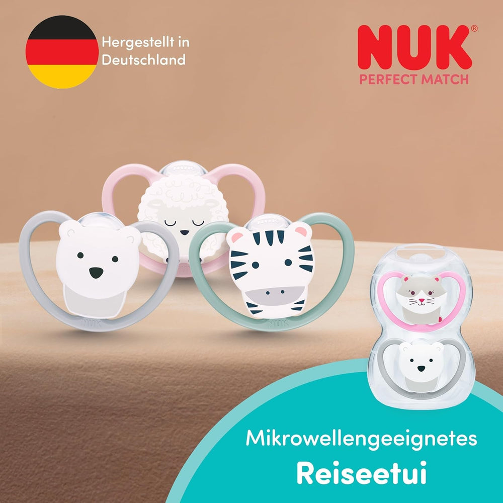 Sucettes NUK Perfect Match Air pour bébés | 6-18 mois | Sucettes orthodontiques qui favorisent la circulation de l'air et préviennent les éruptions cutanées causées par la salive | 95 % d'acceptation par les bébés** | Disney Minnie Souris | Paquet de 2