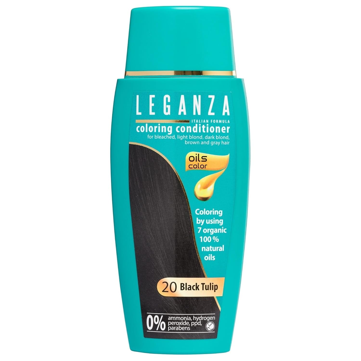 Leganza Natural Balm Hair Dye Colour 71 Café Latte | Vopsea de păr fără amoniac | Îmbogățită cu 7 uleiuri naturale | 150 ml Vopsea pentru par Naty Shop 20 Lalea neagră