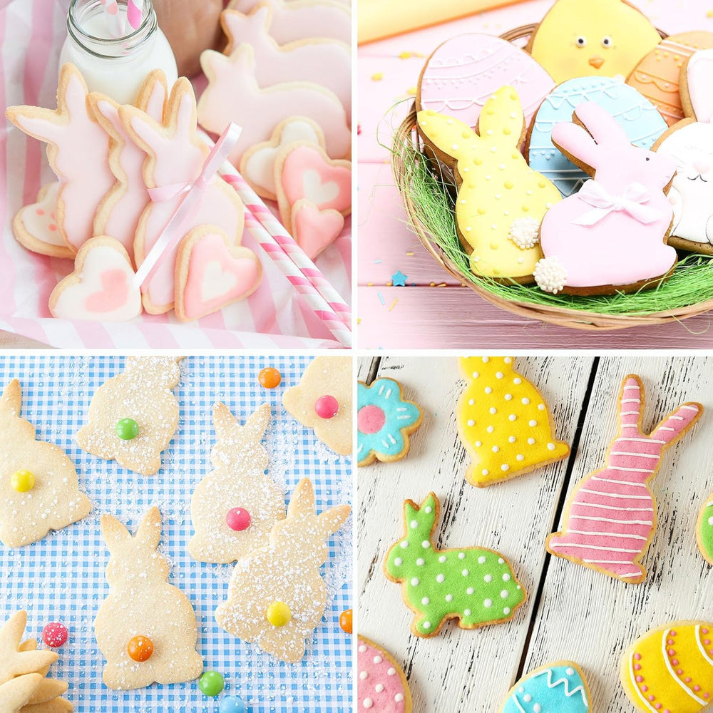 Grand emporte-pièce de Pâques 12,7/8 cm, emporte-pièce lapin de Pâques, cœur d'œuf de Pâques lapin, emporte-pièce de Pâques en acier inoxydable, emporte-pièce en acier inoxydable pour enfants