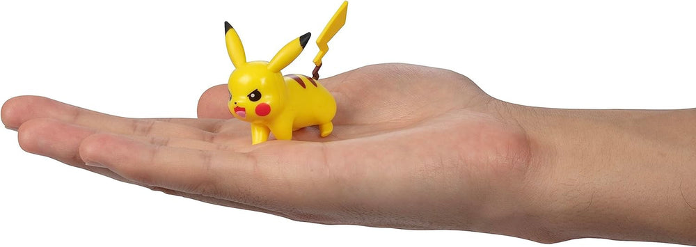 Prêt pour le combat Pokémon ! Ensemble de figurines 6 pièces - 11,4 cm Ash & Launching Pikachu, 5,1 cm Charmander, Rowlet, Tiplup, Zorua - Licence officielle - Cadeau de Pâques pour enfants, garçons et filles Figurines Naty Shop