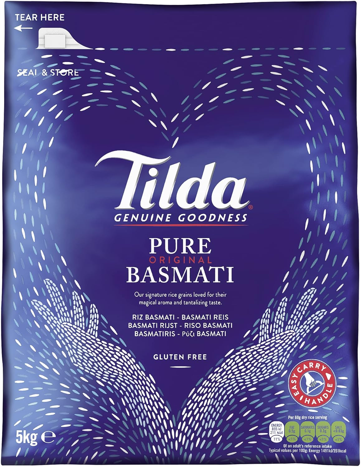 Riz basmati Tilda Pure Original, 1 paquet (1x10kg)
