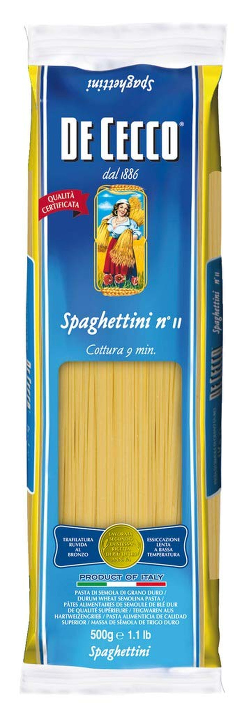 Spaghettini Pâtes à la Semola di Grano Duro, 500g