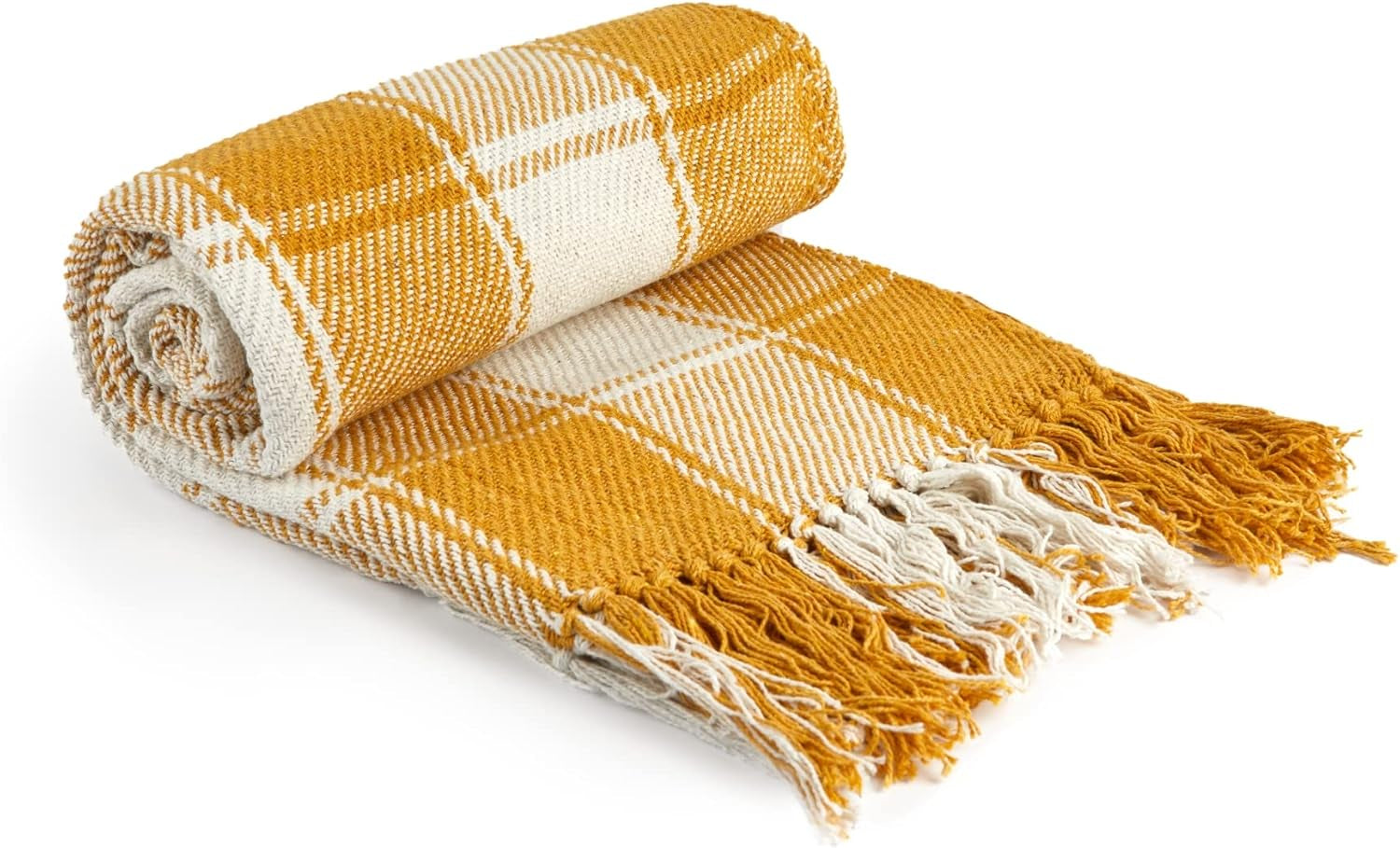 Jeté Frisco, Coton recyclé, Traditionnel, Plaid, Pour chaise, canapé, canapé, jeté, couverture, Anthracite, 127 X 152 cm Emma Barclay Lits et couvertures Ocre 70X100" (178X254Cm)