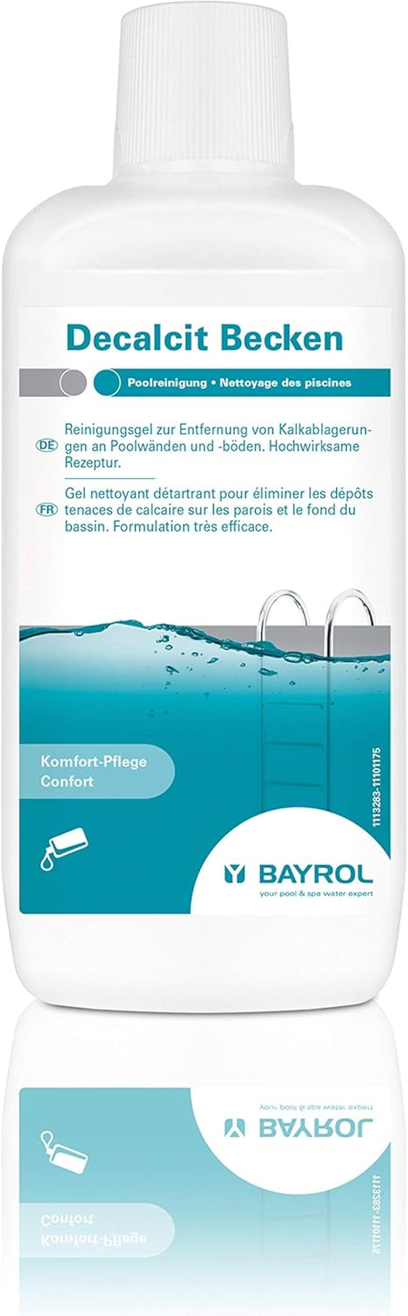 BAYROL Gel nettoyant piscine Decalcit 1 L pour éliminer les dépôts calcaires des parois et fonds de piscine - Formule très efficace - Dissout les saletés persistantes, le calcaire et les dépôts métalliques