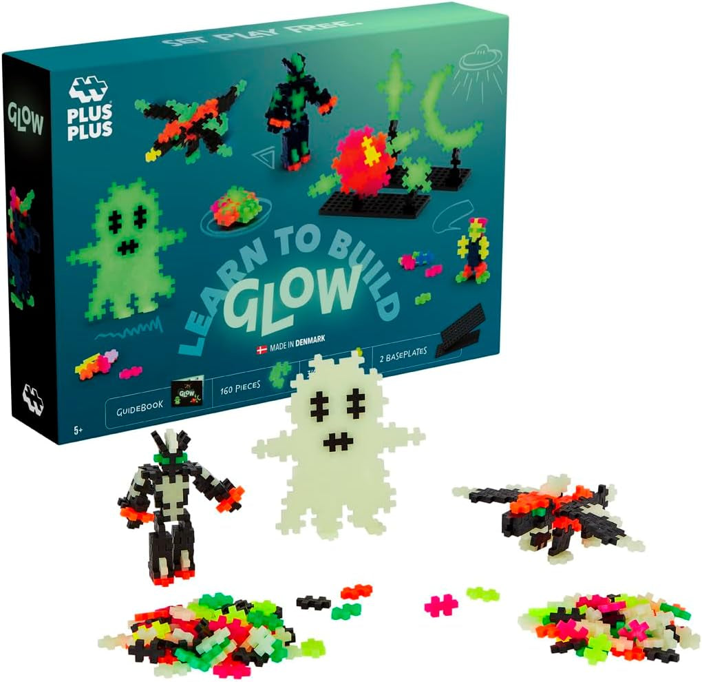 Plus-Plus 500 Kreativ Bausteine ​​​​Nachtleuchtend, Glow