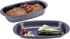 Chg 9942-04 Bratenform Mit Deckel, Antihaftbeschichte, Anthracite-Métallique, 37 X 20 X 7 Cm Moules et plateaux de cuisson Naty Shop