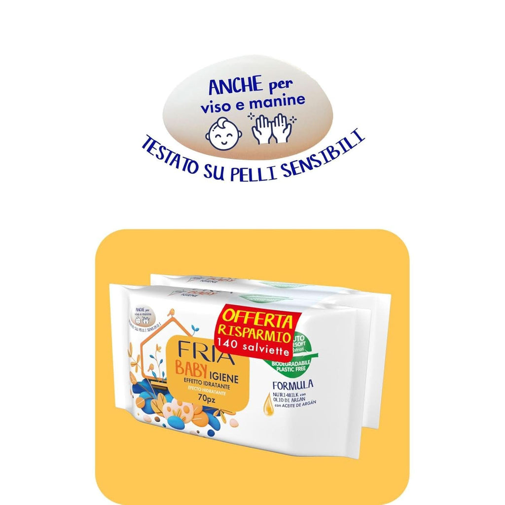 Șervețele umede, pachet de 2 (2 x 72 șervețele) Servetele Umede Bebelusi Naty Shop