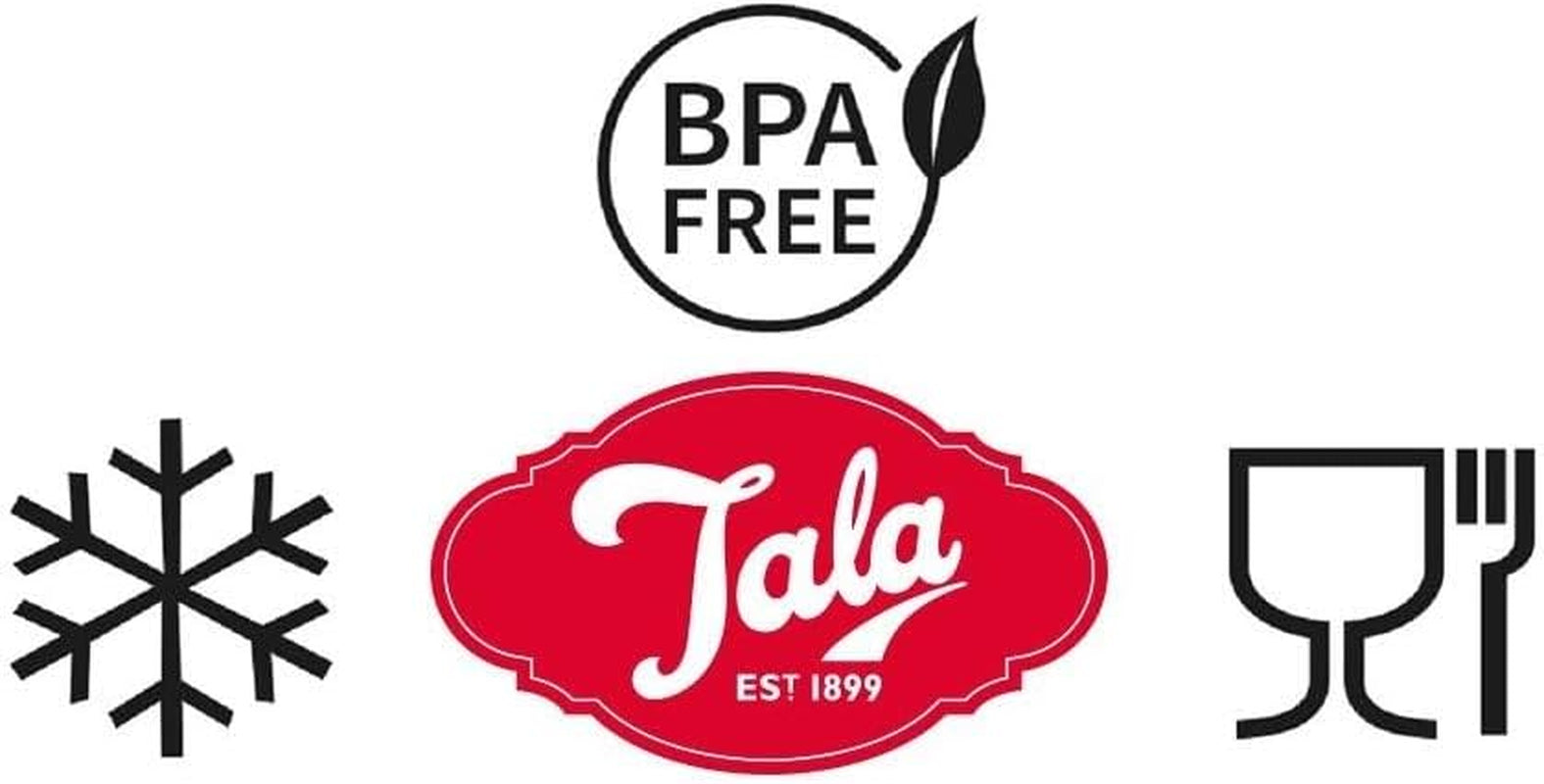 Lot de 6 moules à biscuits ronds réversibles Tala, moules à biscuits à bords lisses et cannelés, plastique sans BPA, pour pâte, fondant et massepain, 48 à 98 mm