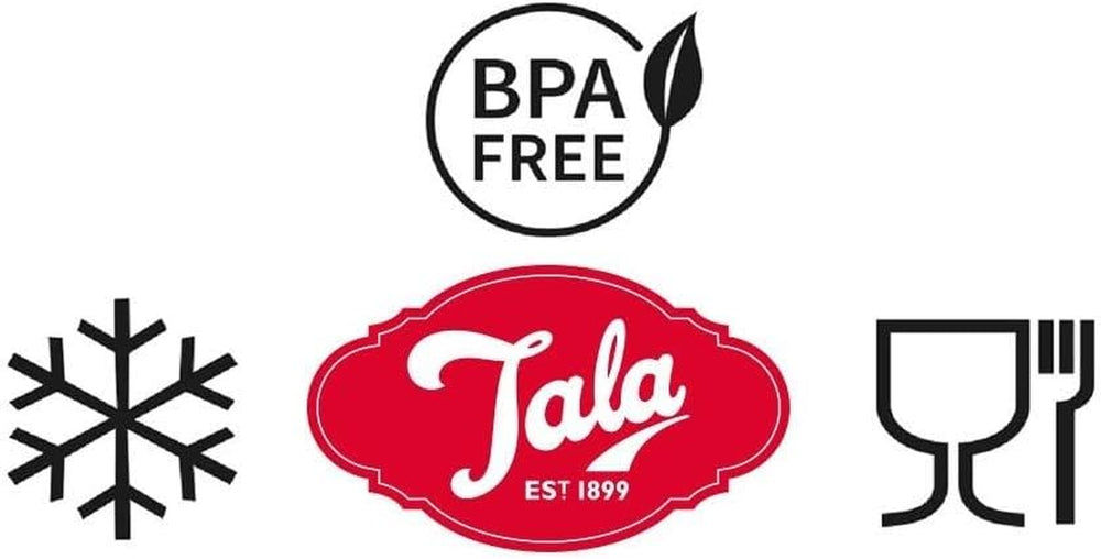 Lot de 6 moules à biscuits ronds réversibles Tala, moules à biscuits à bords lisses et cannelés, plastique sans BPA, pour pâte, fondant et massepain, 48 à 98 mm