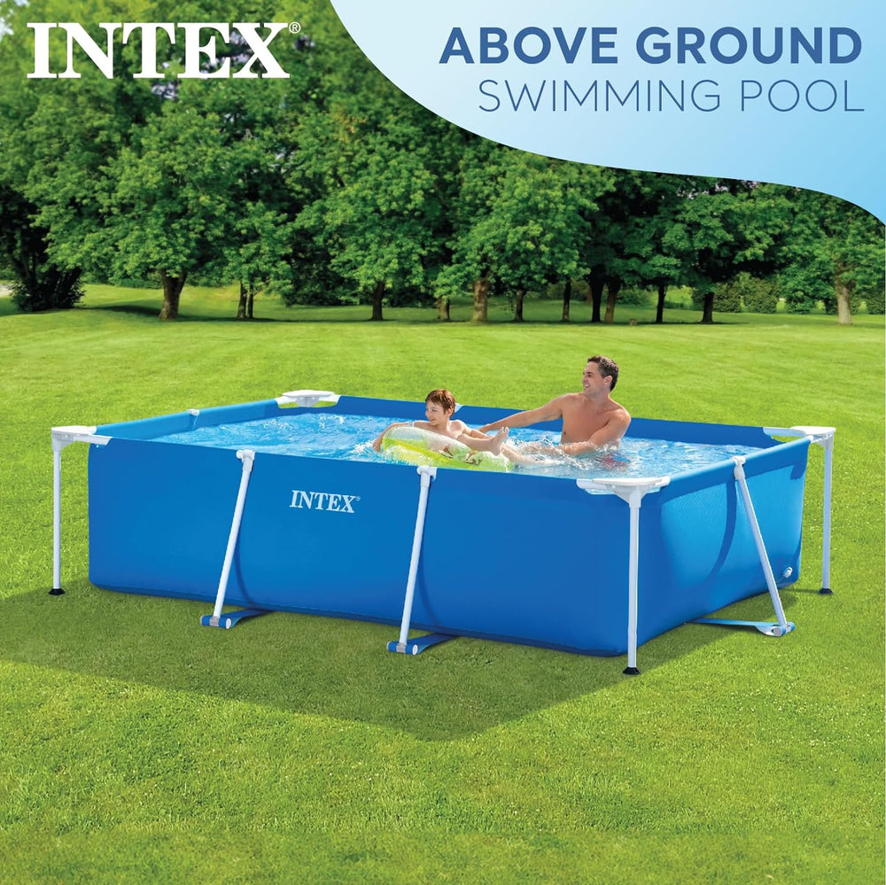 Intex 28271NP - Piscine hors sol rectangulaire avec cadre, 2282 L, acier et PVC, bleue, 260x160x65 cm