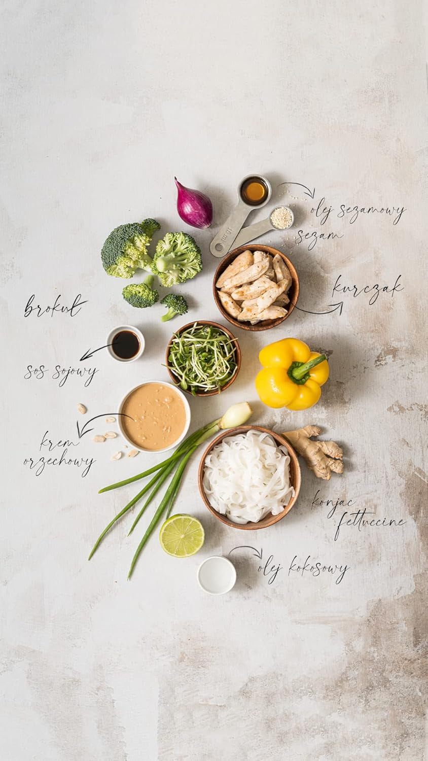 Fettuccine Konjac Noodles Bio Shirataki Diet-Food - 300g, faible en glucides, sans sucre, céto, végétalien, faible en calories, sans gluten et sans œufs, à base de farine de Konjac