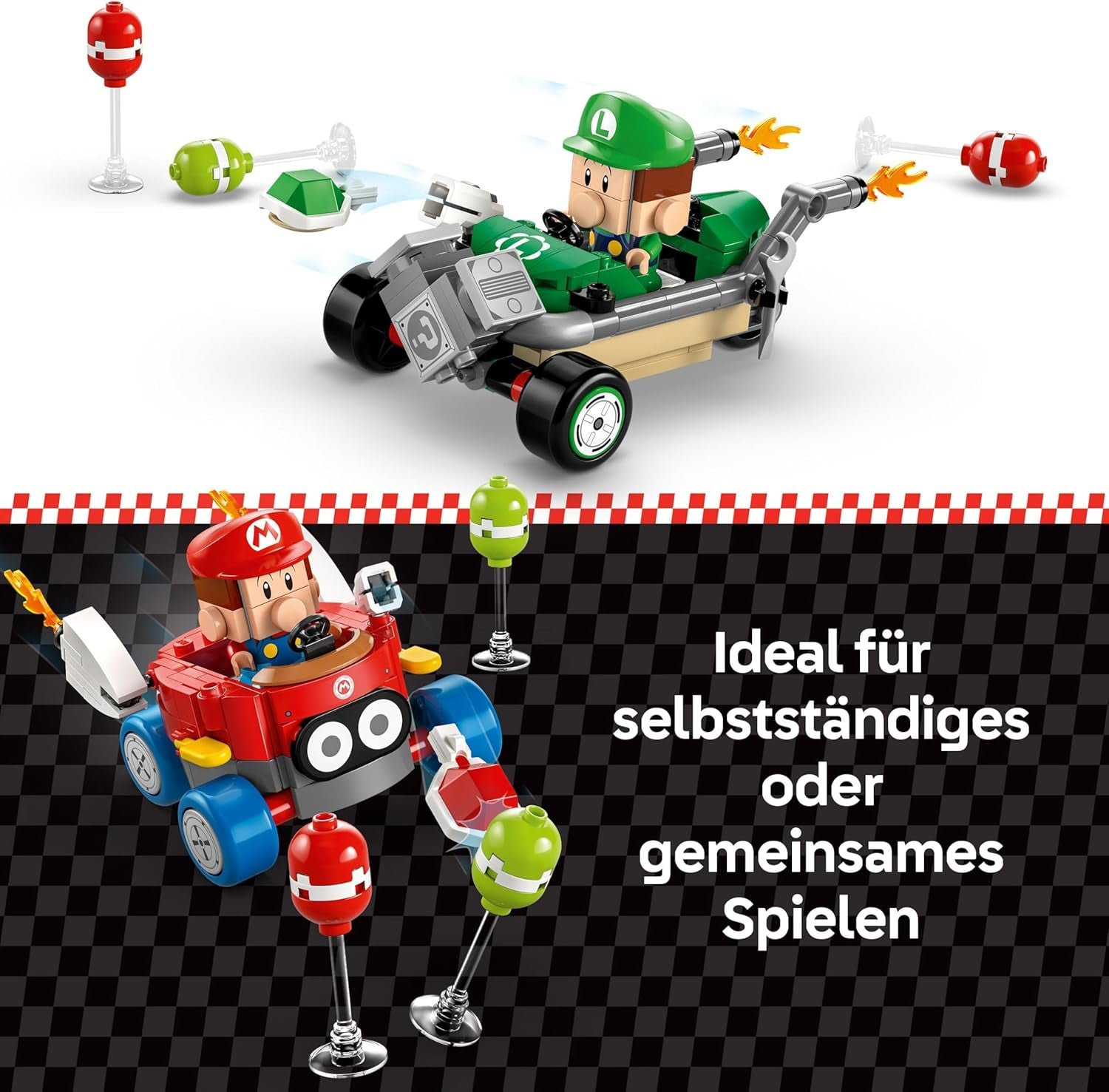 LEGO Mario Kart - Bébé Mario contre. Baby Luigi Nintendo Collectible Figures 2 Speedmen à construire Jouet Cadeau pour garçons, filles et joueurs à partir de 8 ans Adventure Toy 72034 Jeux de construction Besuche den LEGO-Store