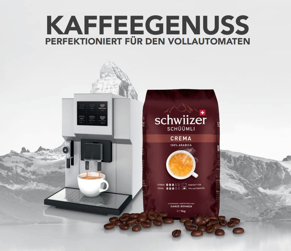 Café expresso en grains Schwiizer Schüümli 1 kg - Force 4/5 - Certifié UTZ (Lot de 4)