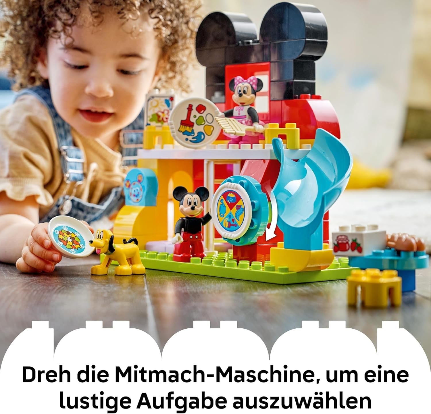 LEGO DUPLO | Micky Maus Wunderhaus mit Minnie und Pluto - Pädagogisches Feinmotorik Spielzeug für Kleinkinder - inkl. 3 Figuren & Toodles - Geschenk für Jungen & Mädchen ab 2 Jahren - 10465