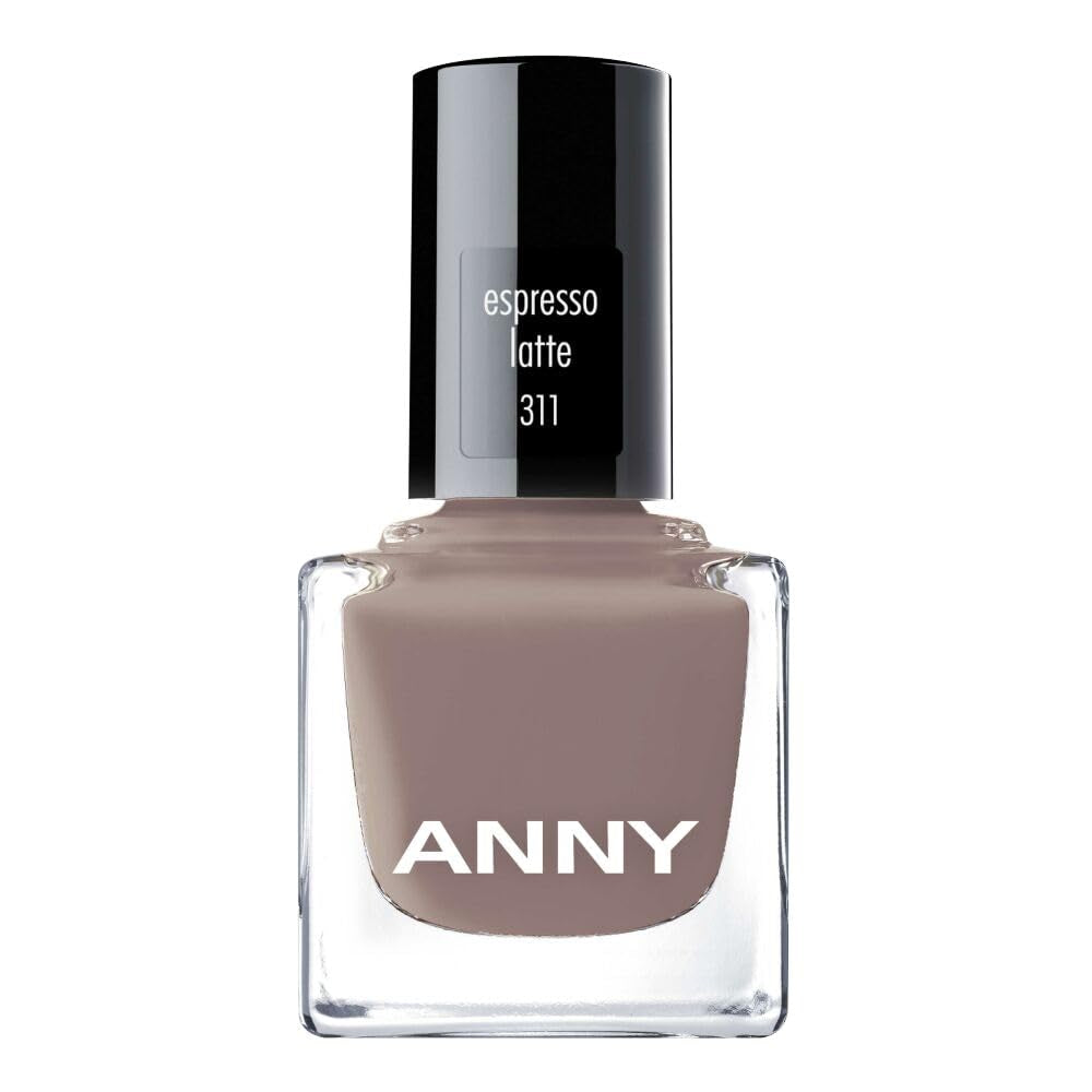 ANNY Vernis à ongles - Vernis à ongles coloré de haute qualité, longue durée, résistant aux éclats et à séchage rapide, couleur : rouge sœur - marron moka élégant - 15 ml