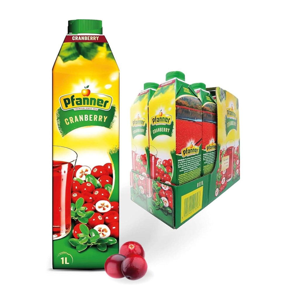 Pfanner Nectar de fraise (8 X 1 litre) - 30% de fruits - boisson à la fraise Naty Shop Cranberry