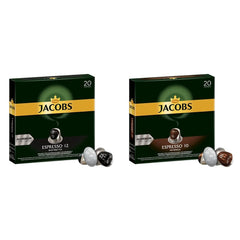 Capsules de café Espresso Ristretto, intensité 12 sur 12, 10 x 20 tasses & Capsules de café Espresso intense, intensité 10 sur 12, 200 capsules compatibles Nespresso®*, 10 x 20 tasses