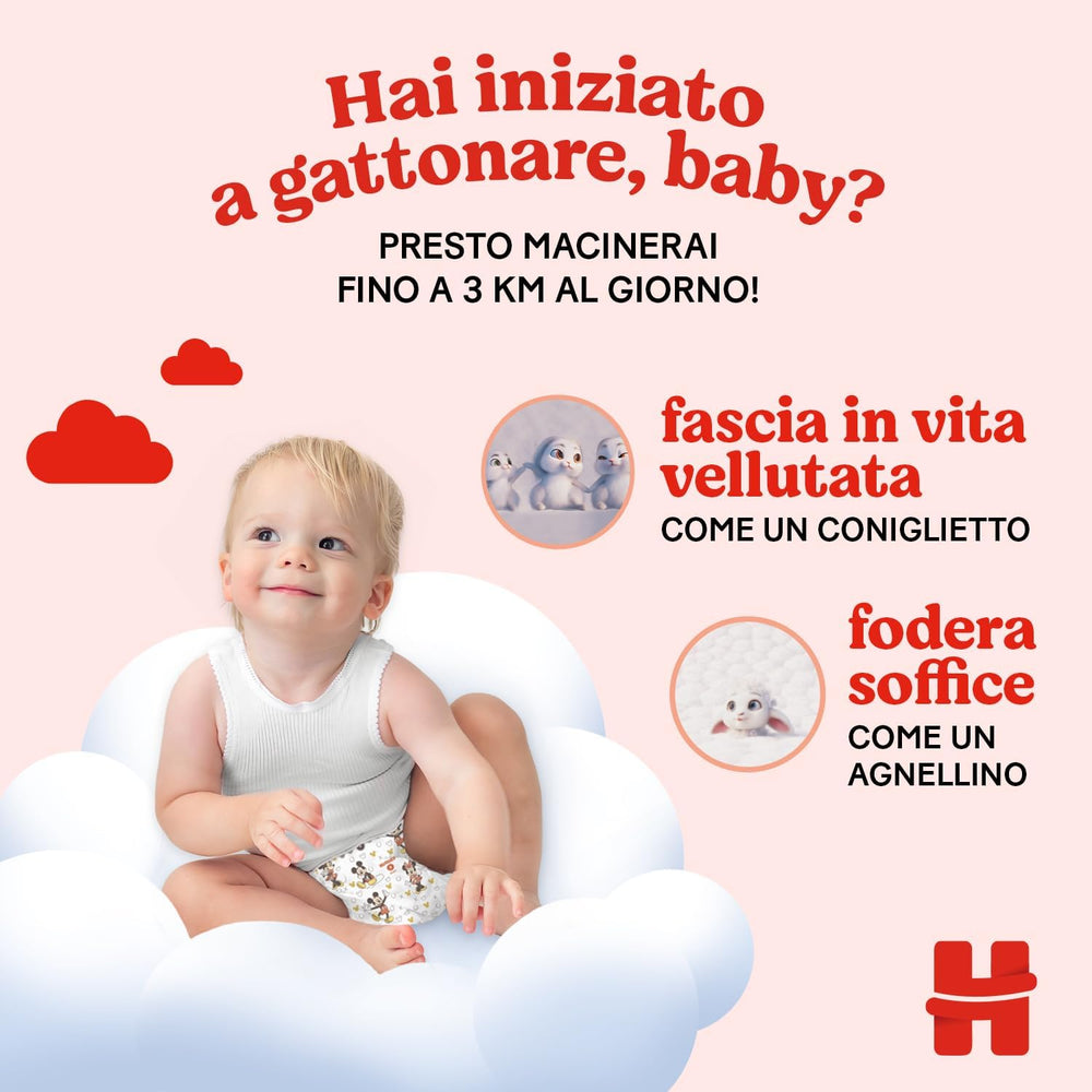 Couches Huggies Ultra Comfort/Little Movers, taille 3 (4-9 kg), motif Disney, absorbantes, protection complète, 126 unités