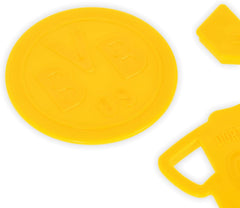 BVB Lot de 3 moules à biscuits, produit officiel du Borussia Dortmund, passe au lave-vaisselle, jaune