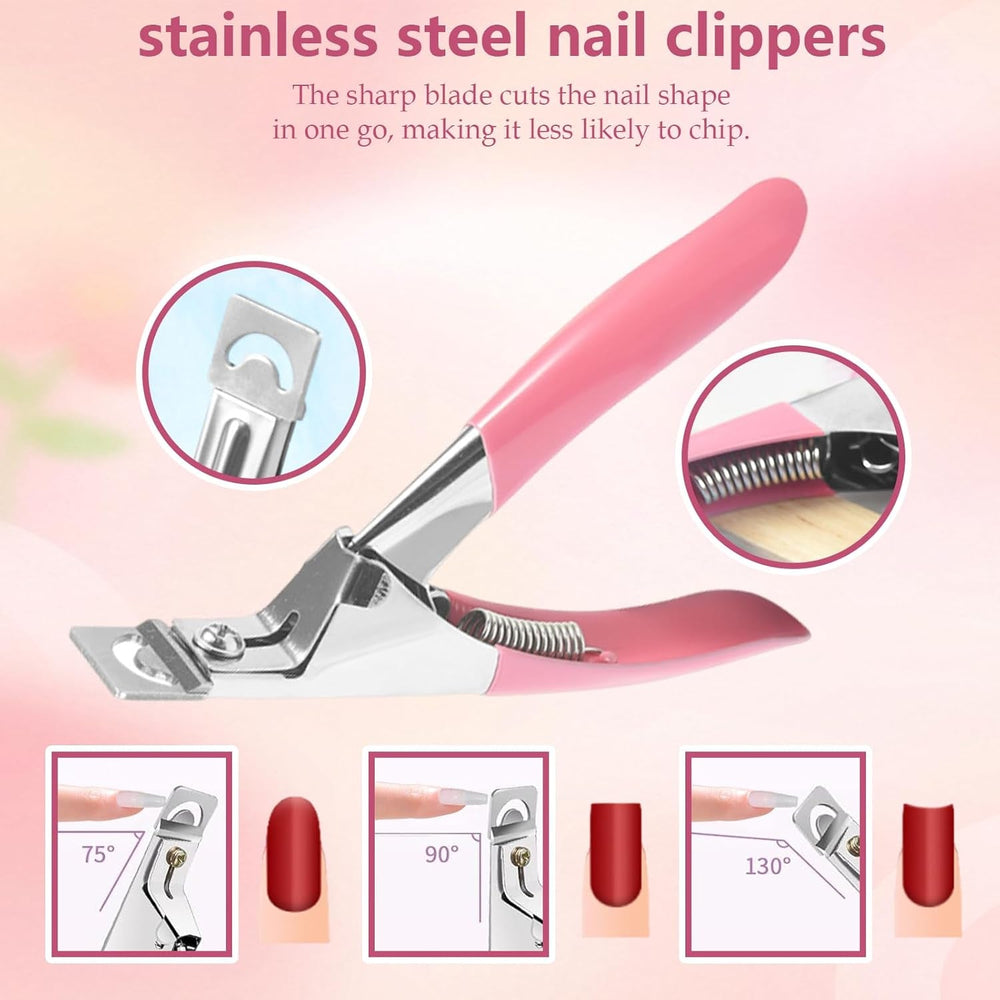 288 Ensemble de formes d'ongles doubles, ensemble de nail art double forme, 12 formes d'extension d'ongles, formes d'ongles en gel, adaptées aux débutants et aux manucures