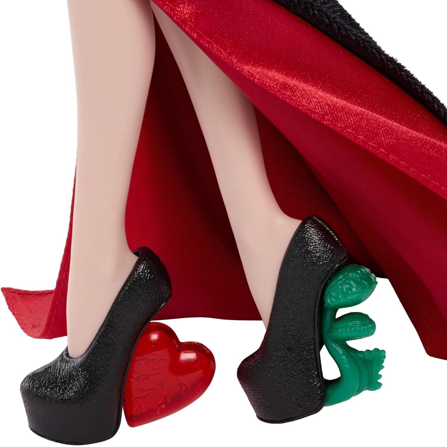 Monster High x Wednesday Puppe, Morticia Addams Sammelfigur im schwarz-purpurrotem Samtkleid mit Schmuck, von der Serie inspirierte Heels und Puppenständer, JLK99