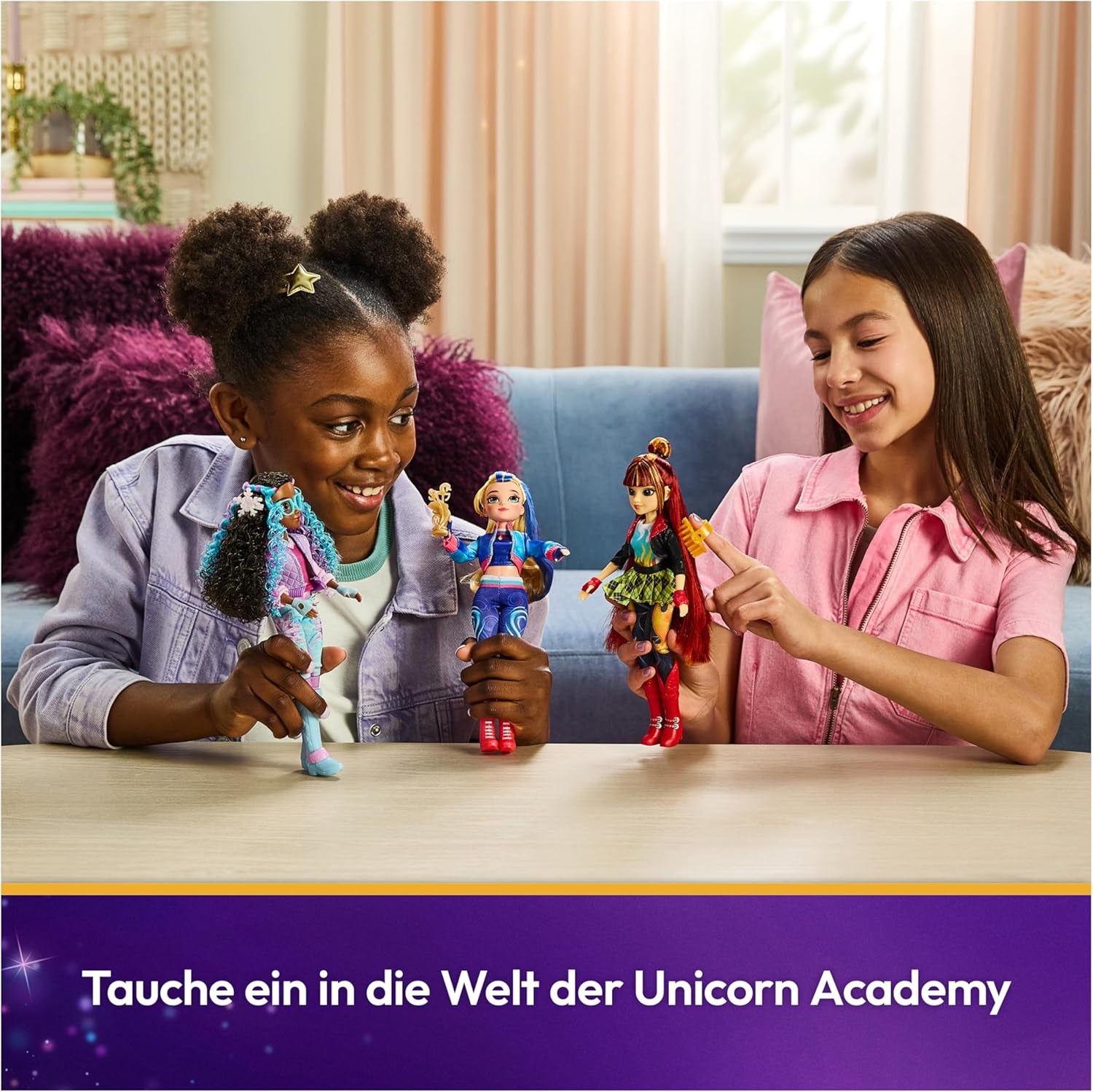 Unicorn Academy Valentina Doll - la poupée originale de la populaire série Netflix, de 24 cm de haut, avec cheveux naturels, vêtements et accessoires amovibles, pour les enfants à partir de 4 ans