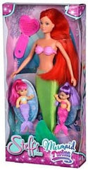Simba 105734162001 105734162 - Steffi Love The Twin Mermaids / deux variantes / Steffi en sirène / avec deux bébés sirènes / poupée mannequin / 29 cm, pour les enfants à partir de 3 ans