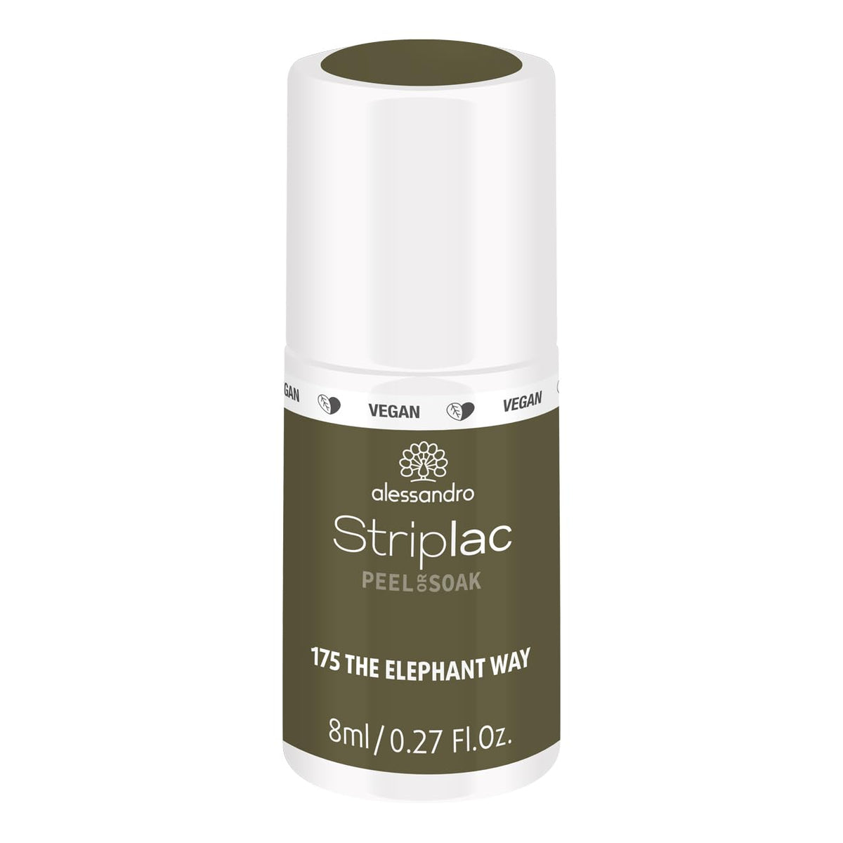 Vernis à ongles UV alessandro Striplac The Elephant Way – Délicat et longue tenue – S'enlève facilement grâce à la technologie de retrait – Vegan et cruelty-free – 8 ml