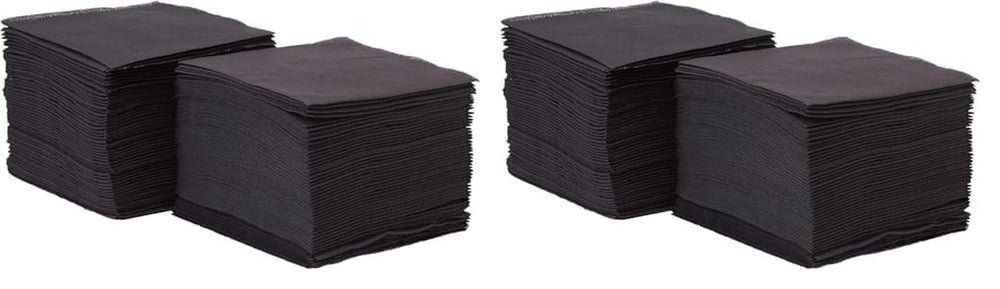Saten Ser22104961 Cocktail, serviettes 20 X 20, 2 couches, pli 1/4, 100 serviettes, Punta-Punta, noir