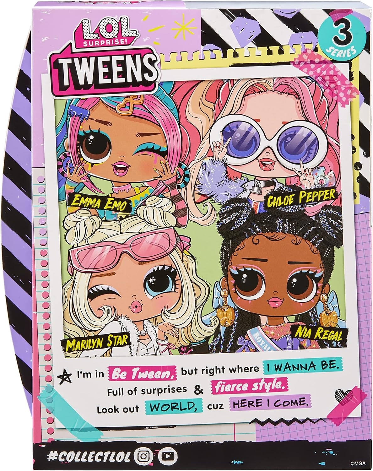 LOL Surprise! Păpușa la modă Tweens Seria 3 – Păpușa NIA Regal 15 cm cu surprize: ținute extravagante, accesorii și multe altele. Cadou excelent de colecție pentru băieți și fete cu vârsta de peste 18 ani, 584087