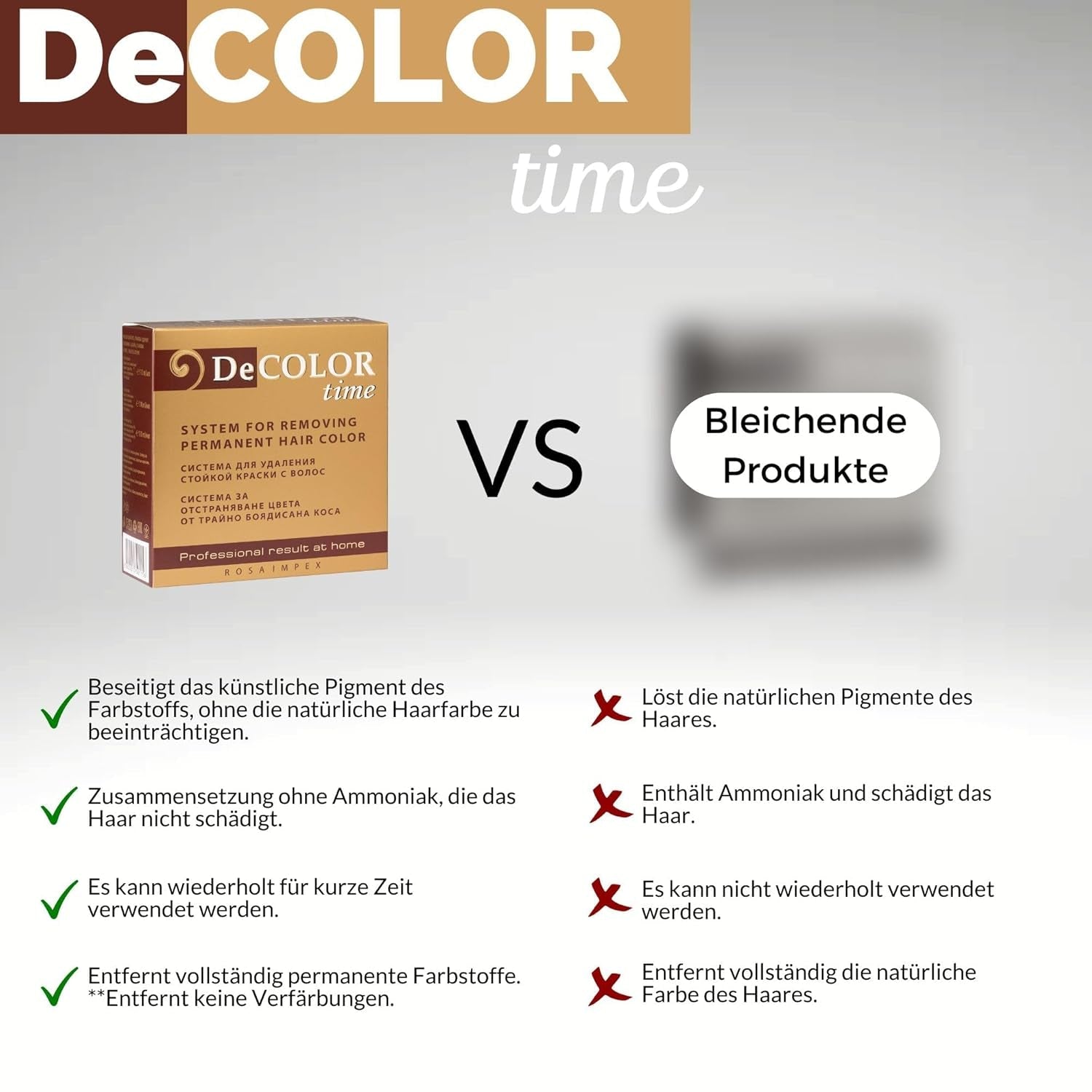 Système de teinture capillaire DeColor Time | épilation aux teintures capillaires | ramenez votre couleur de cheveux naturelle | enlèvement de la couleur peinte | 330 ml de teinture capillaire Naty Shop