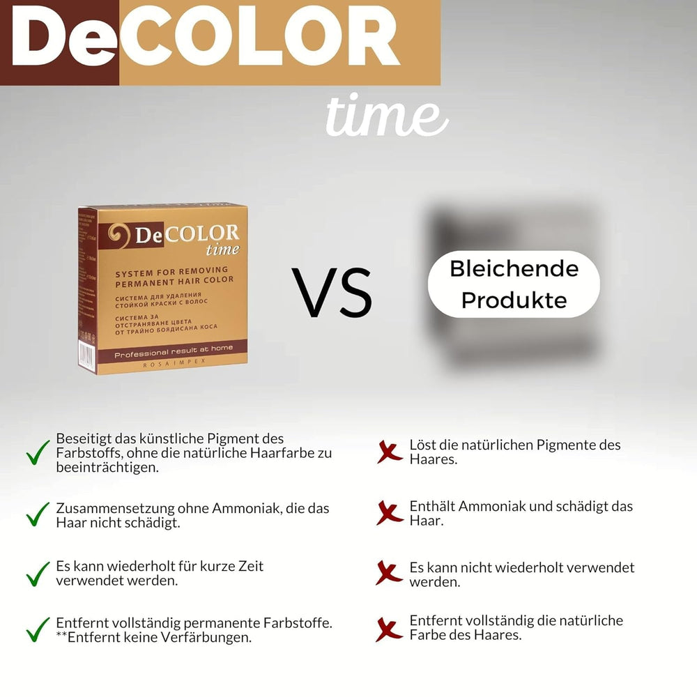 Système de teinture capillaire DeColor Time | épilation aux teintures capillaires | ramenez votre couleur de cheveux naturelle | enlèvement de la couleur peinte | 330 ml de teinture capillaire Naty Shop