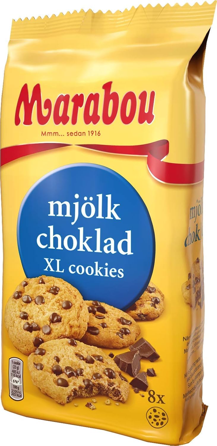 Daim Cookies Marabou Daim XL 10x184 g - Morceaux croustillants de Daim dans un délicieux biscuit