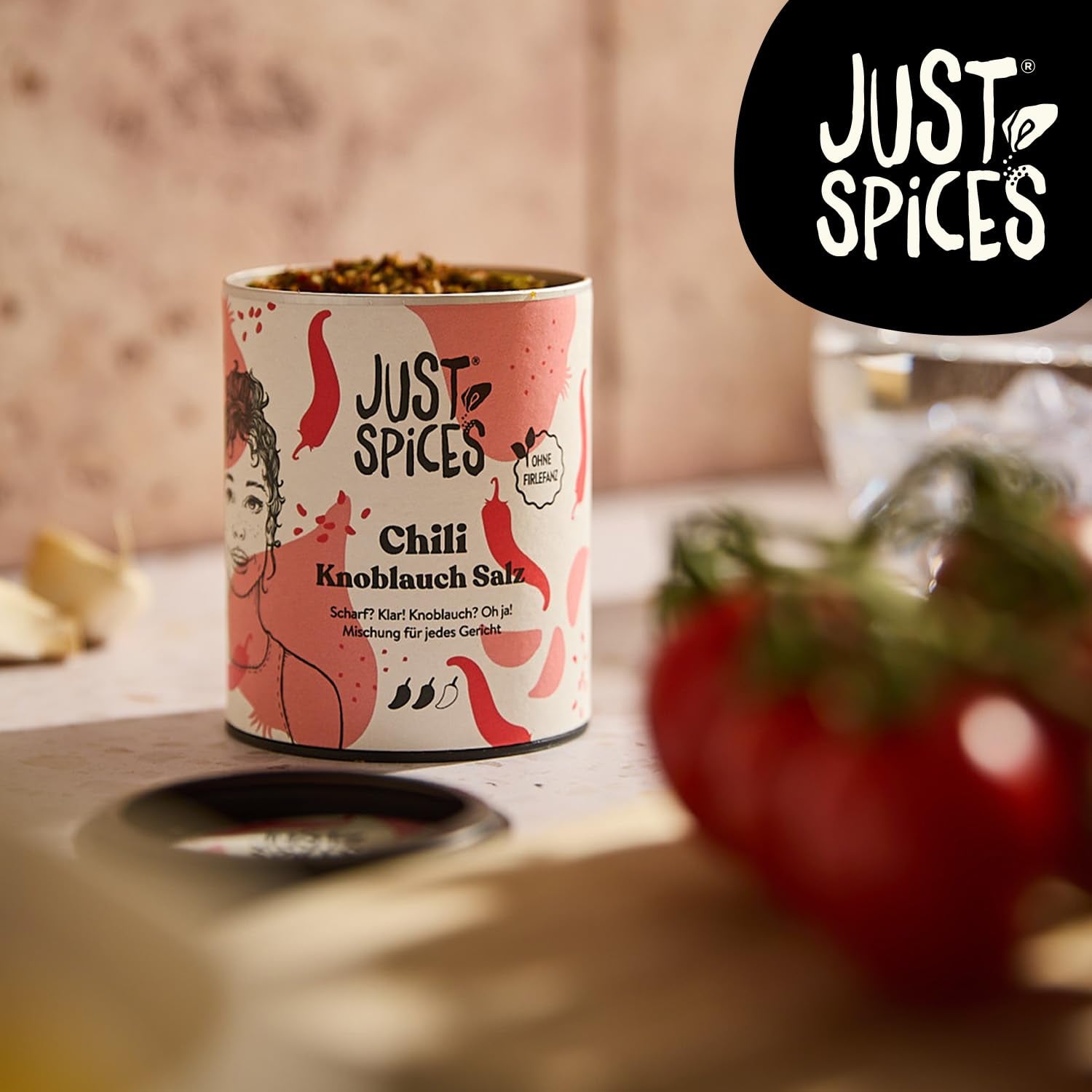 Just Spices Chili Ail Sel I Gewürzmix, der zu allen Gerichten schmeckt I Gewürzdose, 55 g