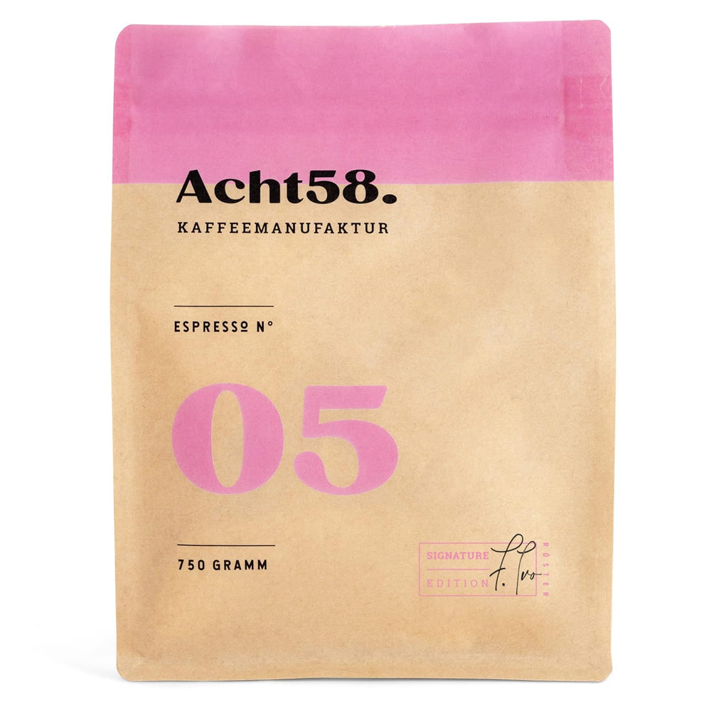 Espresso N°5 – Pur Mélange d'Arabica Spécial – Grains de café du Guatemala, d'Ethiopie et du Brésil - 750g