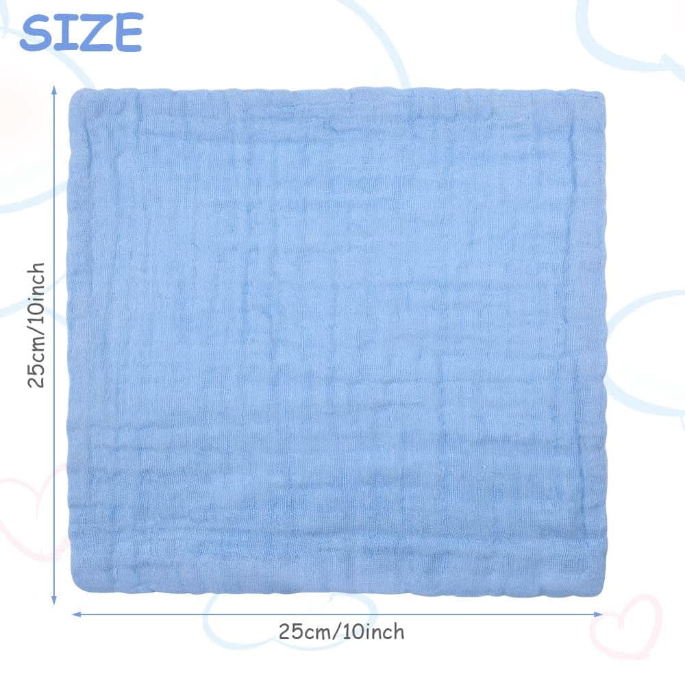Prosoape de muselină pentru bebeluși, pachet de 8 prosoape din bumbac organic, absorbante, 25 x 25 cm Mama si Copilul Naty Shop