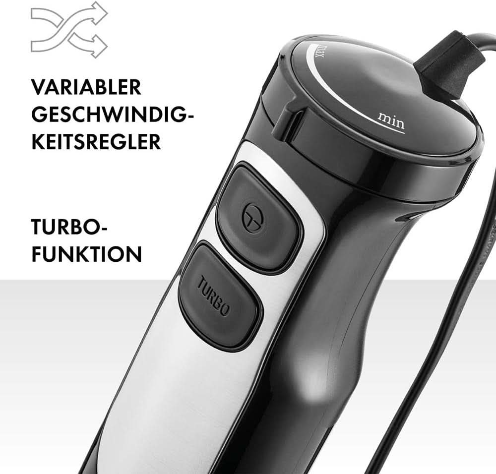 ZWILLING Batteur sur socle, Inkl. 600 Messbecher, 550 W, acier inoxydable 18/8, Edelstahl/Schwarz Mother and Child Naty Shop