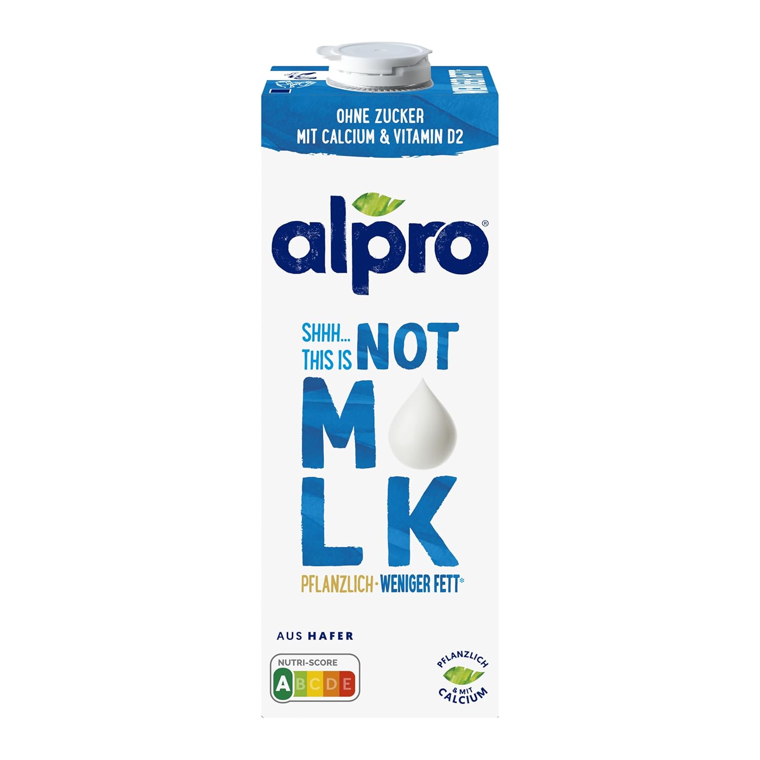 Alpro This is Not Milk 3.5 Prozent – Vegan et sans lait – Sans lait naturel – Riche en substances de ballast, calcium et vitamines – 8 x 1 L – Haltbar