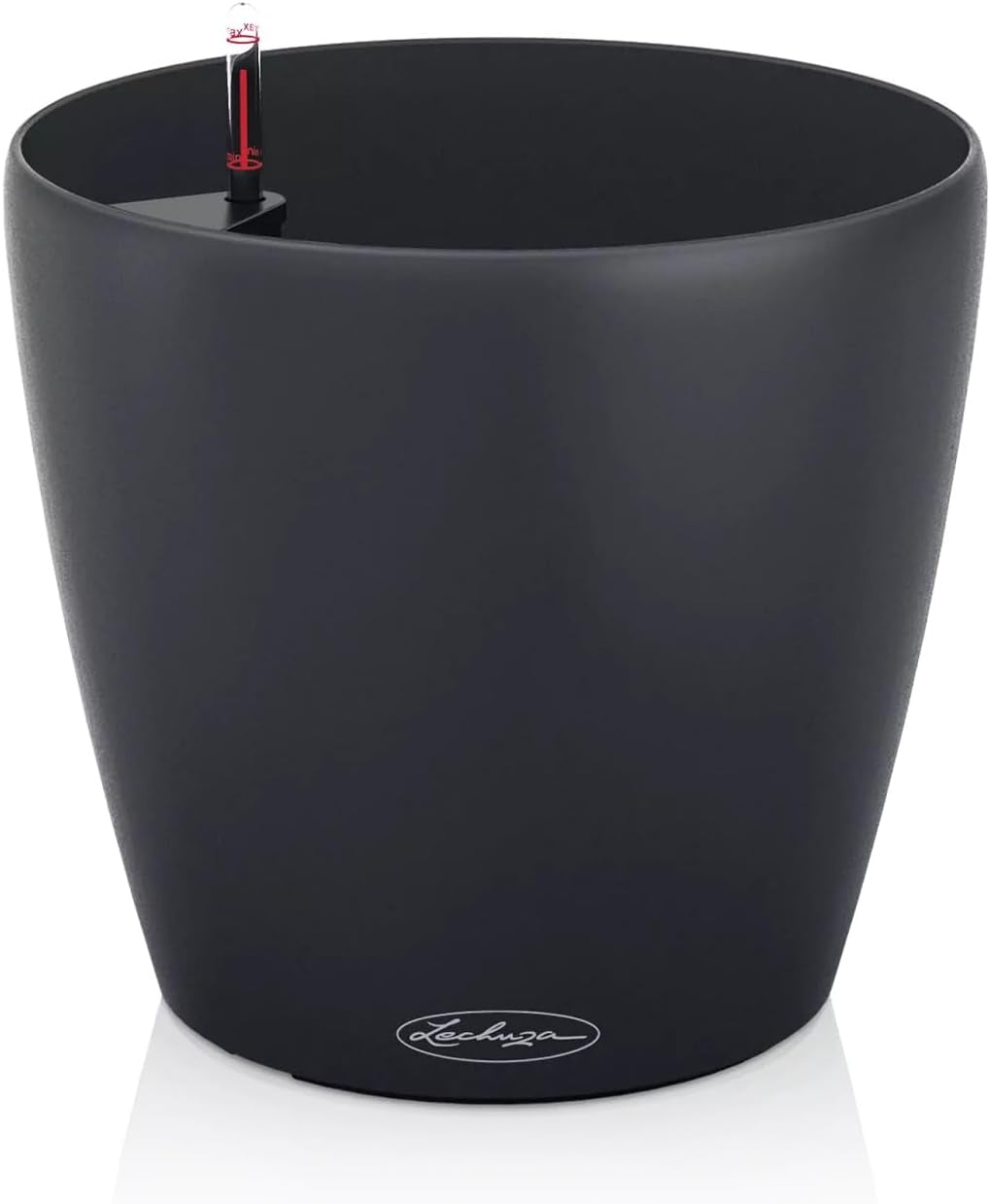 Jardinière LECHUZA Classico Couleur ECO 35 Gris Foncé | Jardinière avec système d'arrosage et indicateur de niveau d'eau | Fabriqué à partir de plastique 100 % recyclé | Finition mate | Ø 34,5 x 32,5 cm | 18935