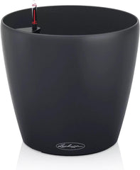 Jardinière LECHUZA Classico Couleur ECO 35 Gris Foncé | Jardinière avec système d'arrosage et indicateur de niveau d'eau | Fabriqué à partir de plastique 100 % recyclé | Finition mate | Ø 34,5 x 32,5 cm | 18935