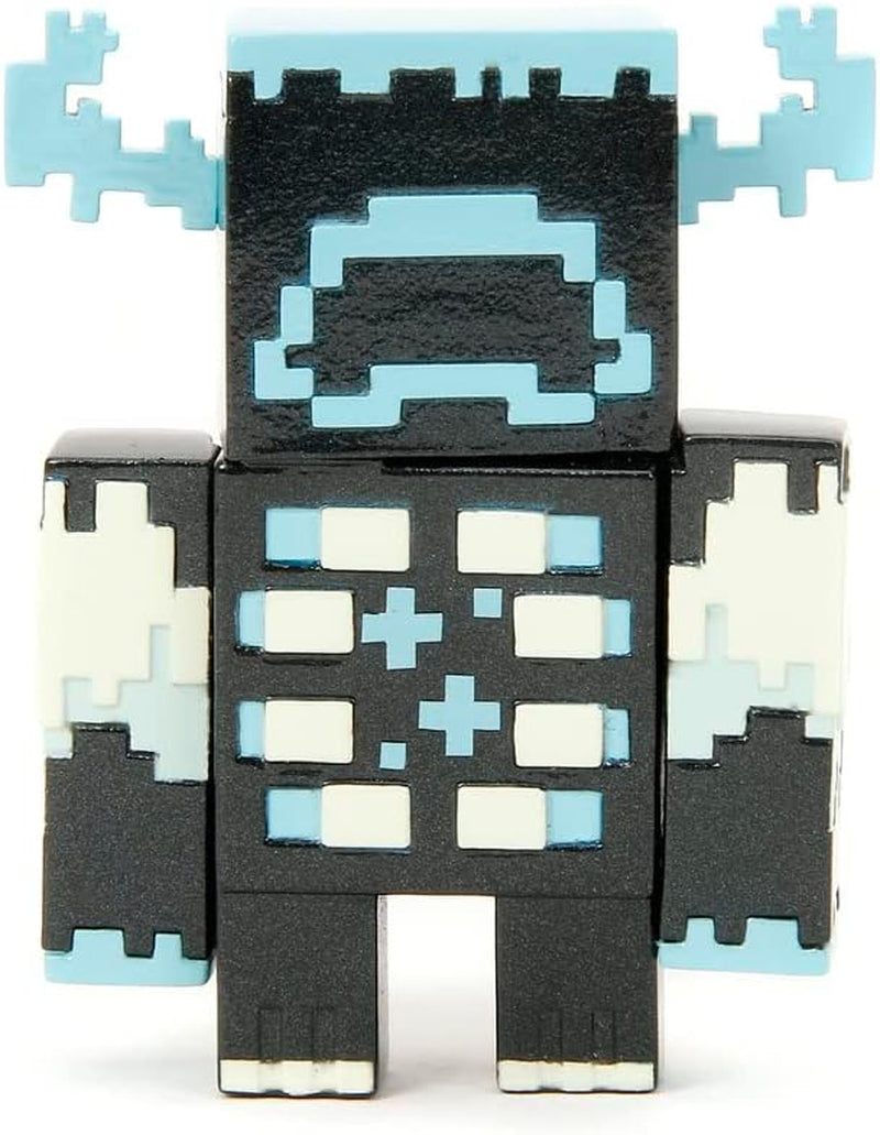 Jada Toys Minecraft Figure Set (4 bucăți) Fabricat din metal - Minecraft Caves & Cliffs Personaje de colecție (Steve, Alex, Creeper și Warden) Pentru gameri și colecționari de peste 8 ani, 6 cm fiecare Action figures Naty Shop