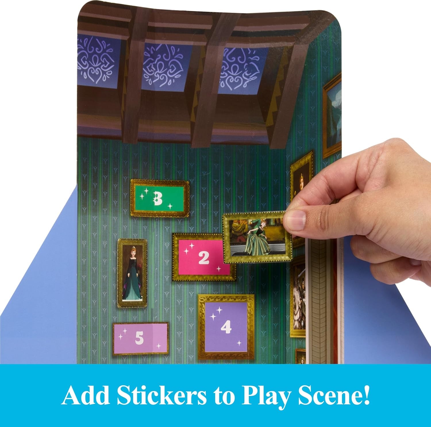 Mattel Disney The Ice Queen Anna Fashion Doll Set, Spin & Reveal avec 11 surprises, dont 5 accessoires, 5 autocollants et une scène de jeu, inspirée du film Disney, HXD27 Naty Shop Dolls