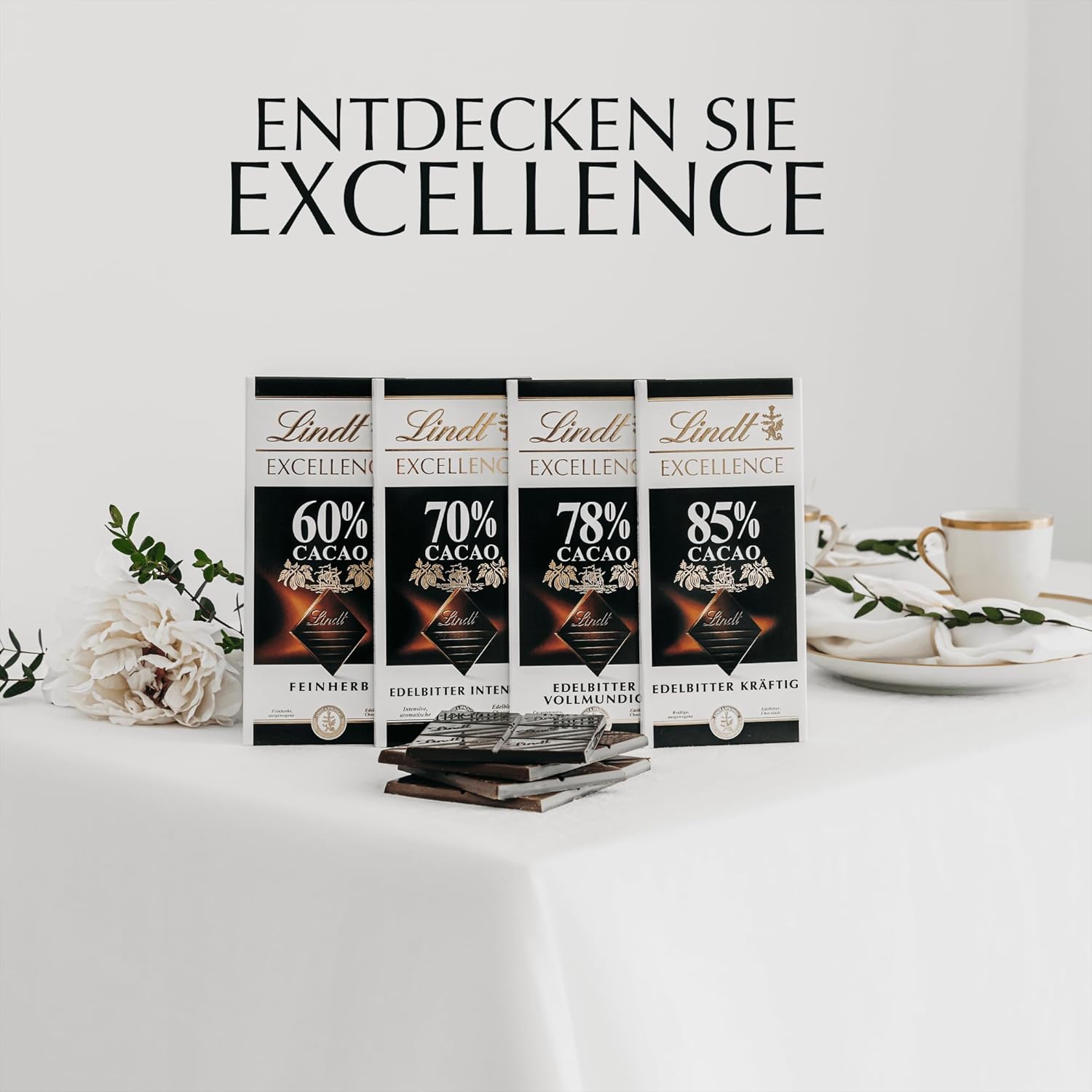 Lindt Excellence Barre de cacao à 78 pour cent - Barre végétalienne à persistance d'intensité de cacao 100 g Cadeau idéal