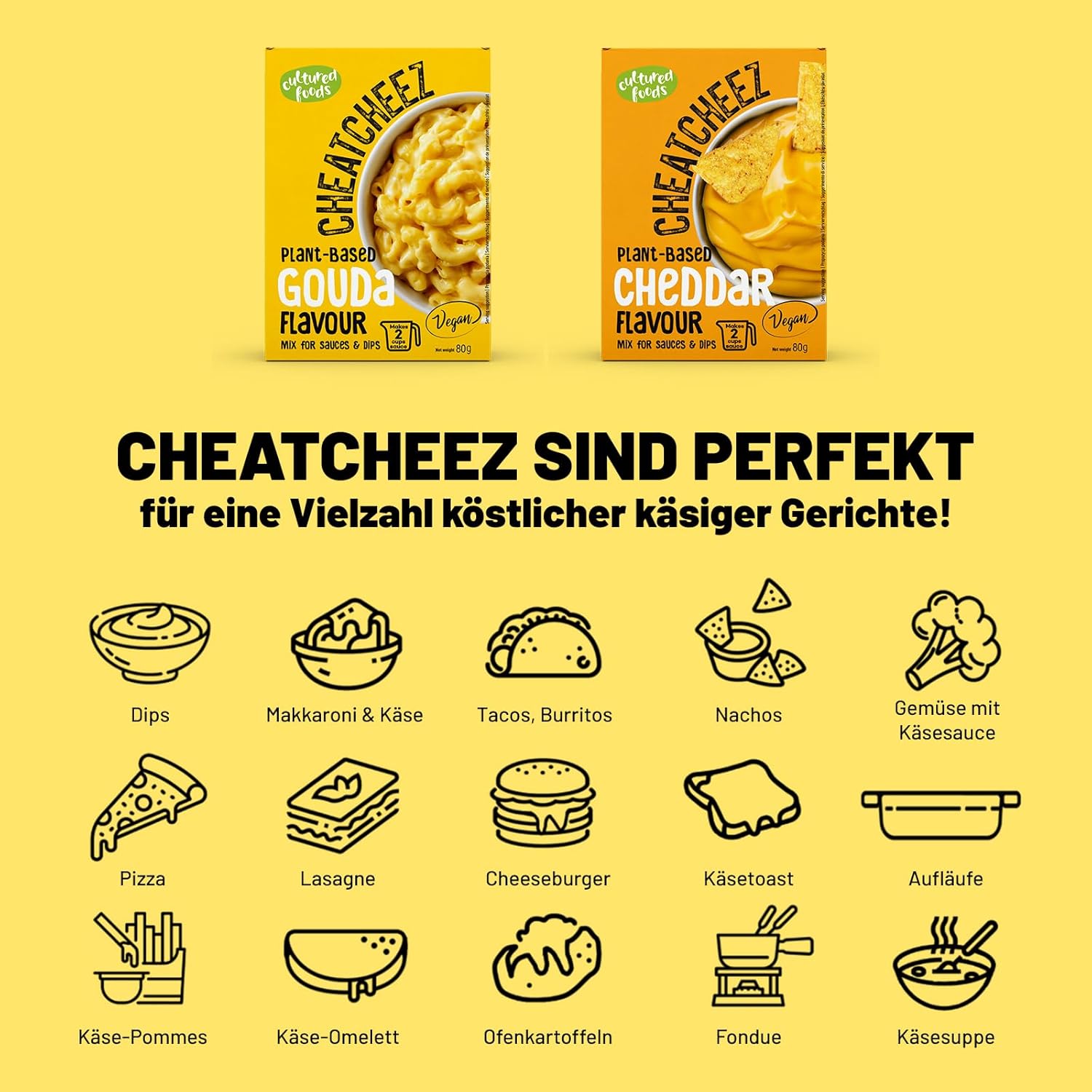 Sauce Gouda végétalienne CHEATCHEEZ de Cultured Foods - Sans lactose ni gluten