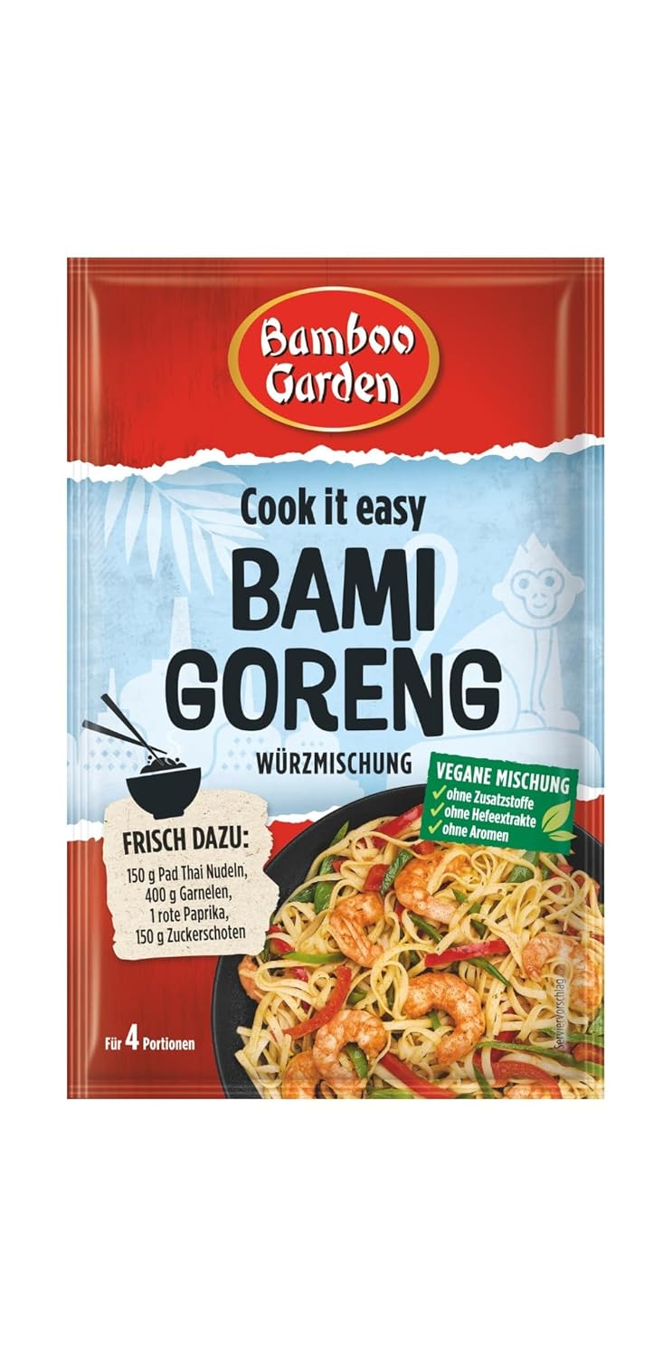 Bamboo Garden Bami Goreng Würzmischung - Idéal pour 4 portions
