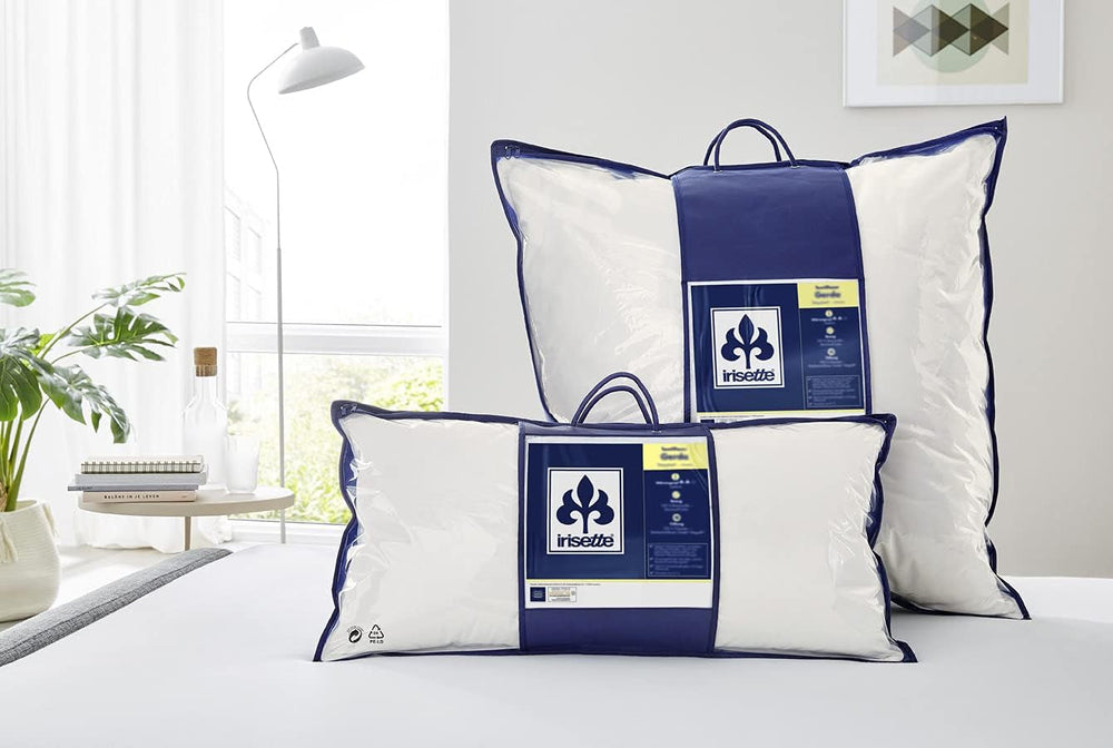 Oreiller Irisette Noblesse - Fabriqué en Allemagne - Oreiller déhoussable en pur coton, 80 X 80 cm, certifié Oeko-Tex Oreillers standards Naty Shop