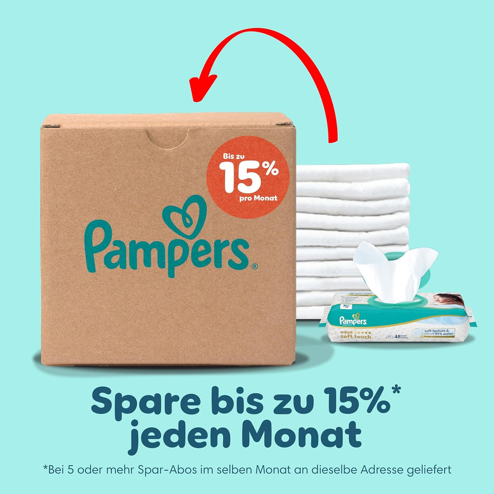 Pantalon de protection Pampers Premium Taille 7, 123 couches, 15 kg+, avec réglage à 360° et poignets anti-fuites souples pour un confort et une protection optimaux