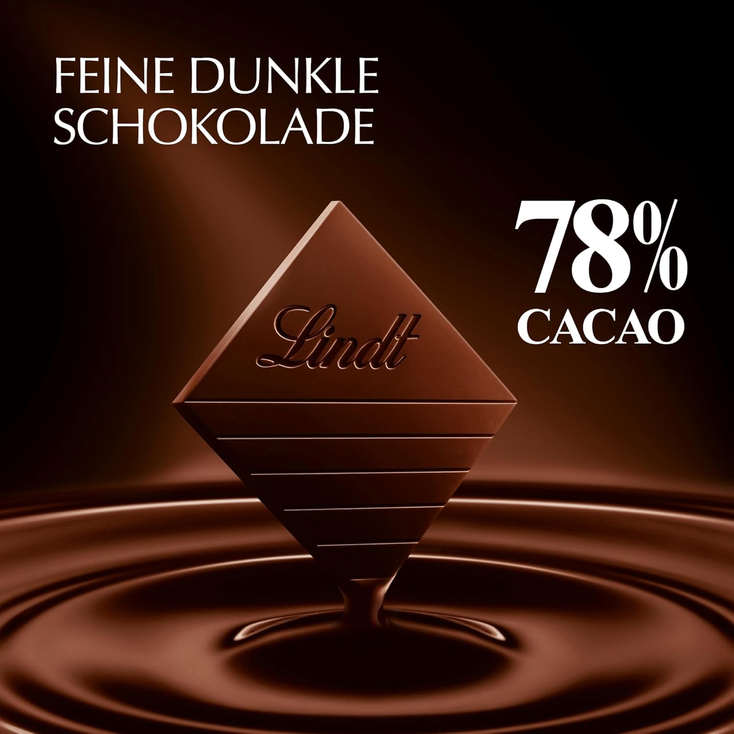 Lindt Excellence Barre de cacao à 78 pour cent - Barre végétalienne à persistance d'intensité de cacao 100 g Cadeau idéal