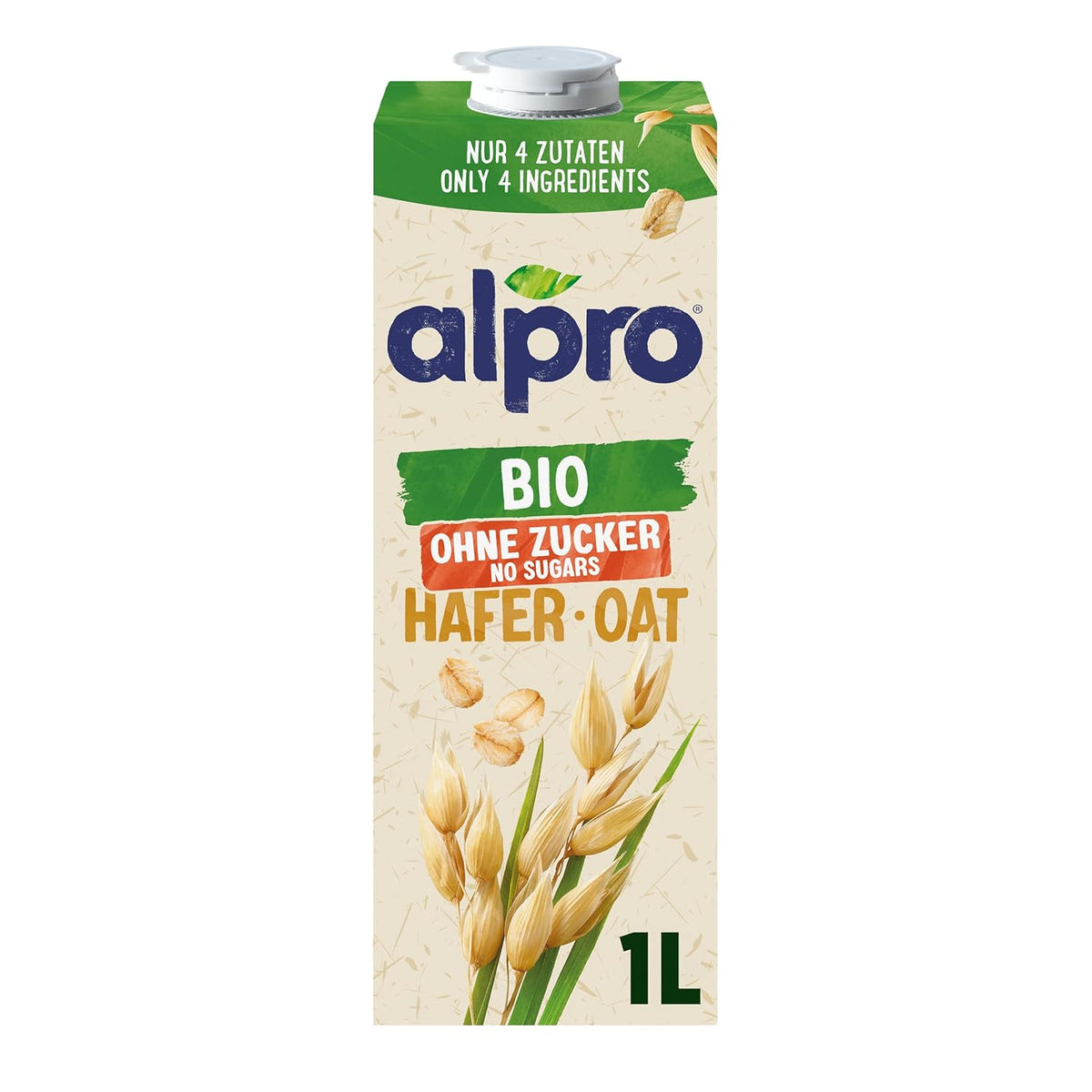 Alpro Bio Haferdrink sans Zucker – 8 x 1 l